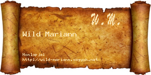 Wild Mariann névjegykártya